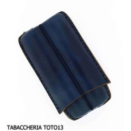 Etui à cigares Pocket bleu harlequin by Lubinski Lubinski Pochettes pour demi-toscans et mezzanine