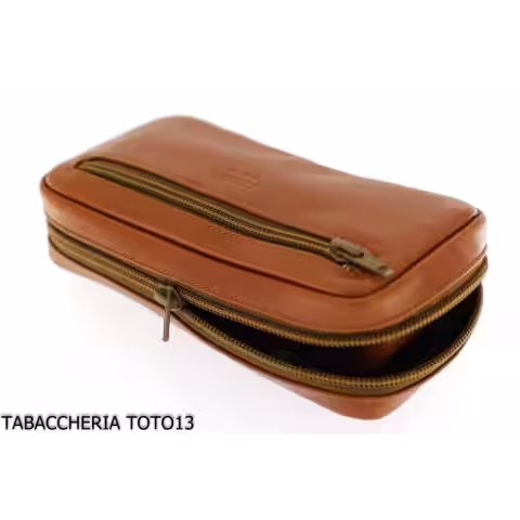 Bolsa Arcadia para 2 pipas y tabaquera en piel varios colores - Bolsas para pipas de tabaco - Arcadia