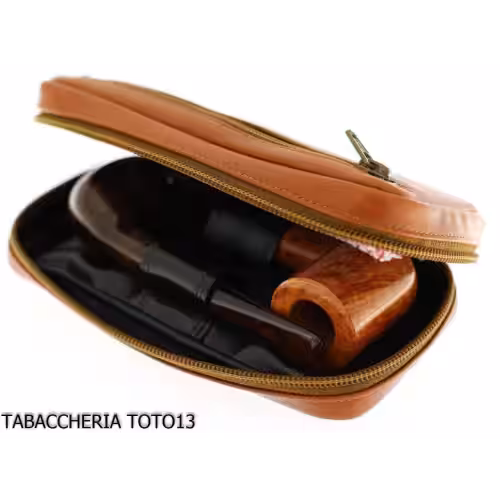 Arcadia bag for 2 pipes and tobacco holder in leather various colors - Bags for pipes - Arcadia