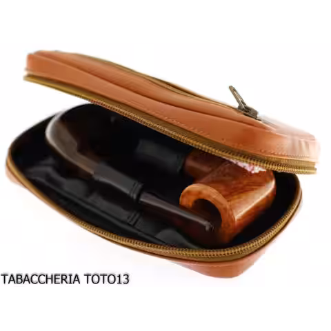 Arcadia bag for 2 pipes and tobacco holder in leather various colors - Bags for pipes - Arcadia