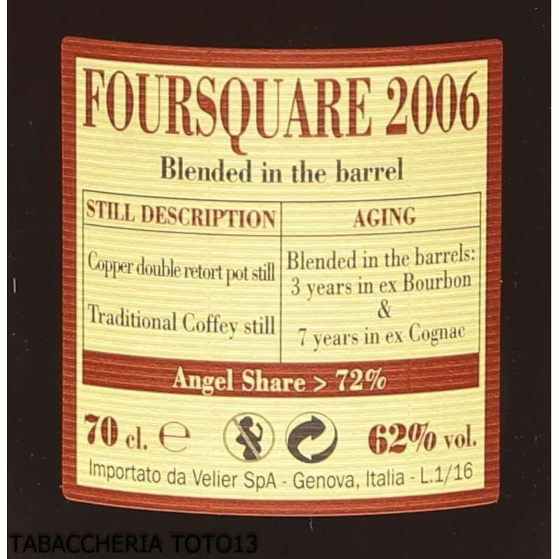 Foursquare 2006 Barbados Rum Double Maturation Vol.62% Cl.70 - Foursquare rum distillery