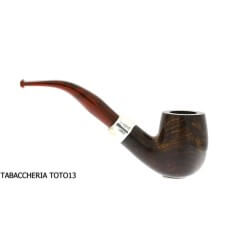 Peterson Ashford Army bent billiard 69 tobacco pipe dark root silver ring Peterson Of Doublin Pipe Peterson