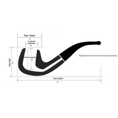 Dark curly briar pipe by Montini-Montini