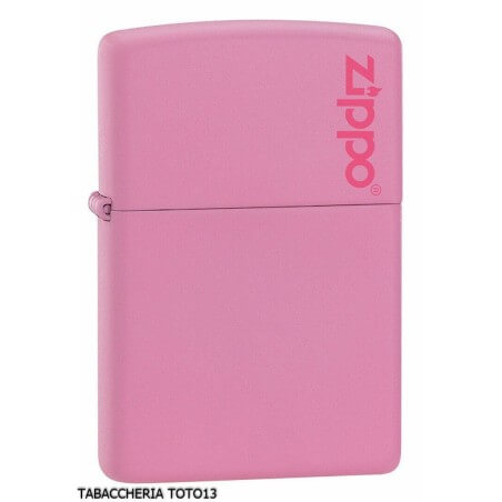 Zippo lighter matte finish gasoline pink logo