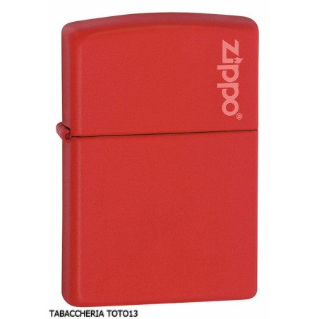 Zippo lighter matte red finish gasoline logo - Lighters - Brass