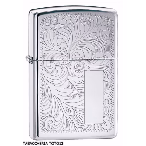 Encendedor Zippo con acabado cromado veneciano - Alumbradores