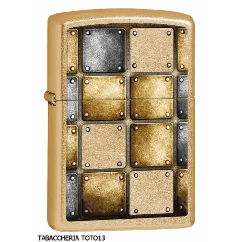 Zippo windproof lighter metal gold dust design - Lighters