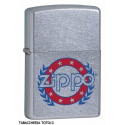 Zippo with wreath logo on antique chrome Zippo Lighters Zippo