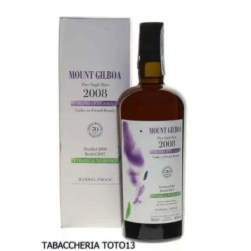 Mount Gilboa 2008 pure single rum 70th Velier Vol.66% Cl.70 - Distillati