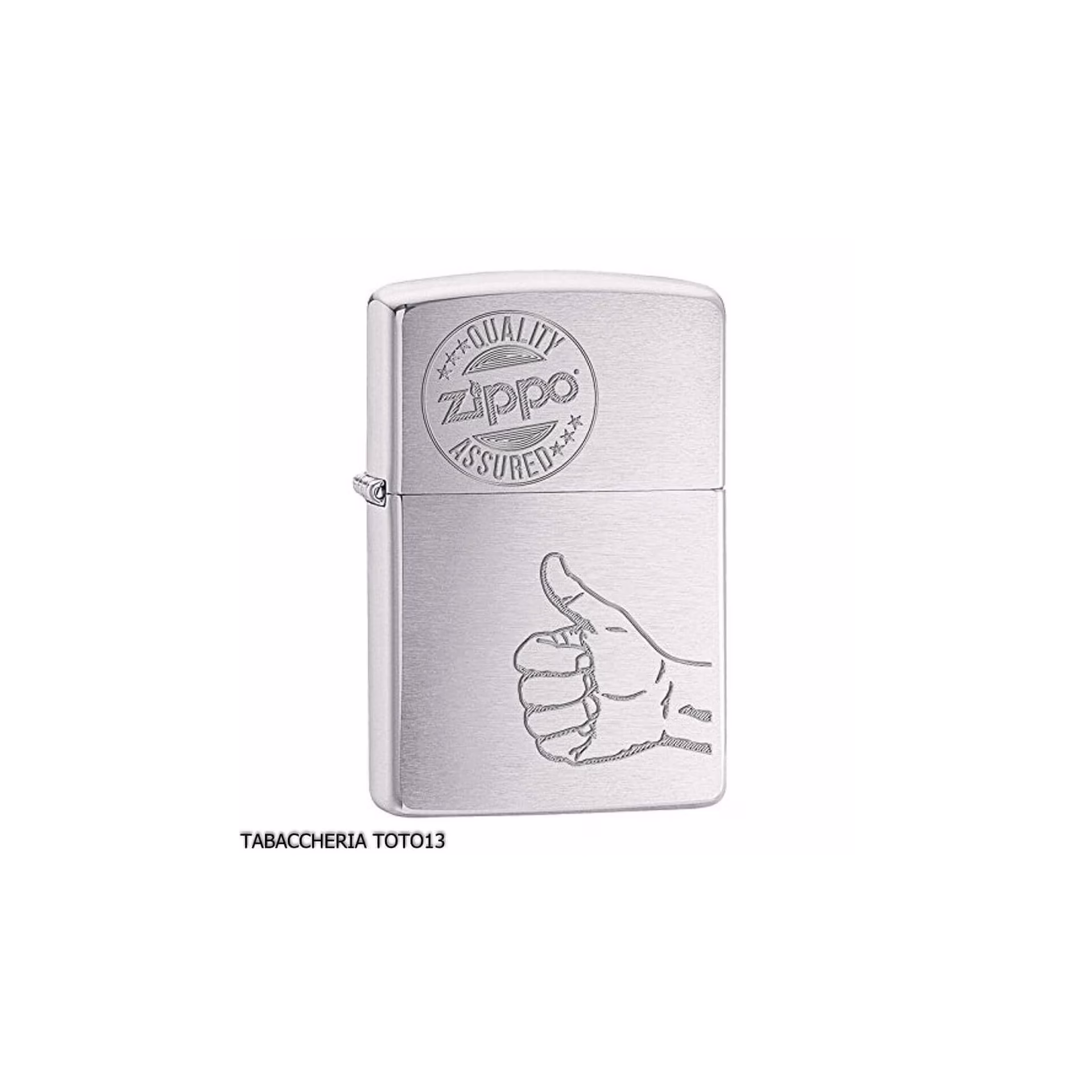 Zippo marchio quality, finitura cromo satinato lucido - Accendini