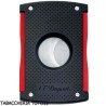 Dupont cigar cutter black and red double blade with lock