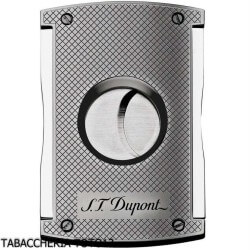 Dupont cigar cutter polished chrome and grid engravings S.t. Dupont Cigar Cutter & Guillotines