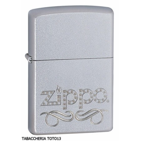 Zippo Scrool Engraving Chrome Matt Briquet Vent De Carburant Zippo Briquets Zippo