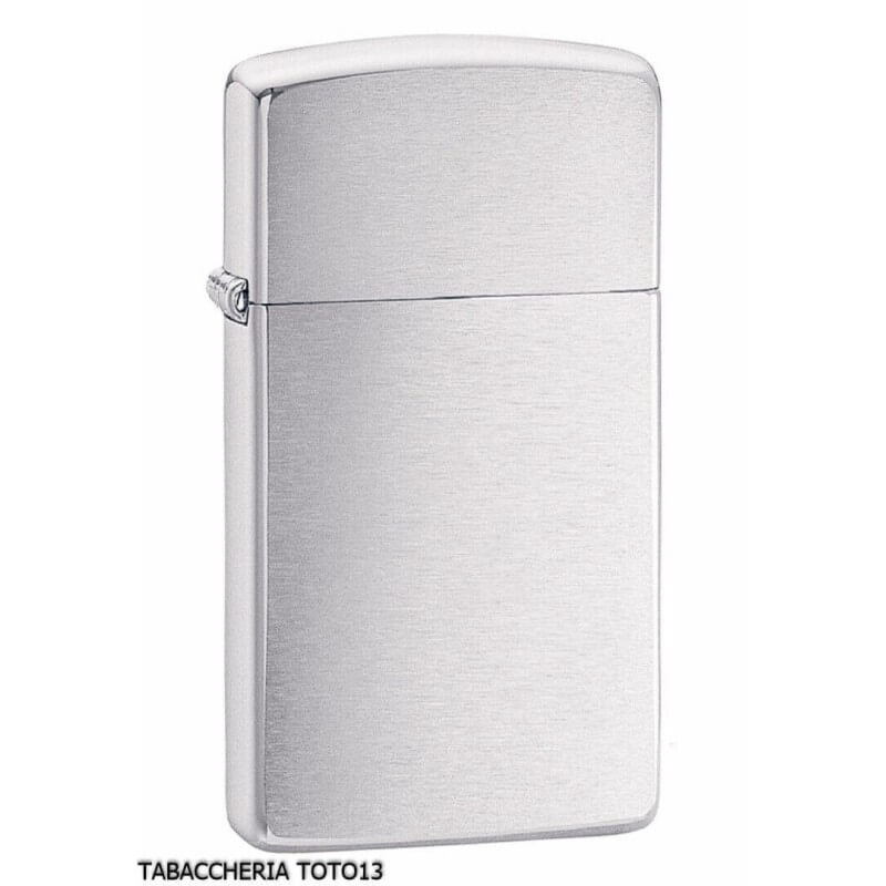 Zippo petrol lighter slim shiny satin chrome finish - Zippo