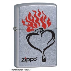 Coeur tribal Zippo sur chrome vieilli, briquet à essence coupe-vent Zippo Briquets Zippo