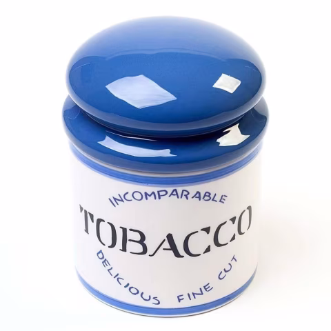 Vaso tabacco da pipa o sigaretta 1 kilo ceramica blu by Savinelli - Accessori Per Pipe