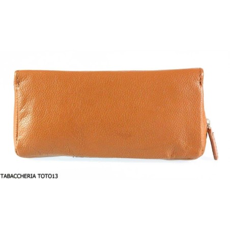 Bolsa Brebbia para 1 pipa de tabaco y bolsa para tabaco en cuero habano con decoración de silla - Accesorios para pipas de ta