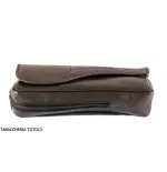 Brebbia sac décoration selle tabac port cuir noir et le tuyau 1 place avec fermeture à bouton - Accessoires pour pipes