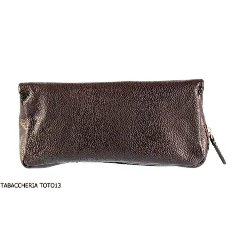Brebbia sac décoration selle tabac port cuir noir et le tuyau 1 place avec fermeture à bouton - Accessoires pour pipes