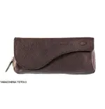 Brebbia sac décoration selle tabac port cuir noir et le tuyau 1 place avec fermeture à bouton - Accessoires pour pipes