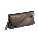 Brebbia sac décoration selle tabac port cuir noir et le tuyau 1 place avec fermeture à bouton - Accessoires pour pipes