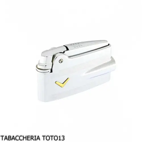 Briquet Ronson Premier Varaflame V doré sur chrome poli et rayures - Briquets - Laiton