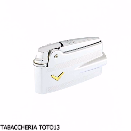 Ronson premier Lighter Varaflame V dorado sobre cromo pulido y rayas - Alumbradores