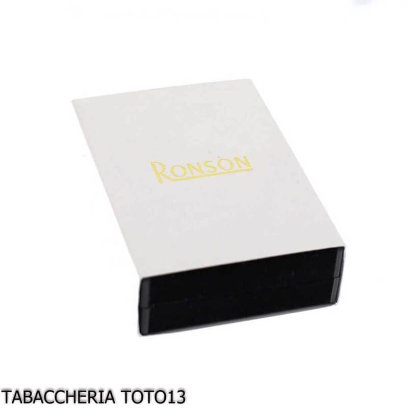 Feuerzeug Ronson mini Varaflame V gold auf poliertem Chrom und Streifen - Ronson Lighter