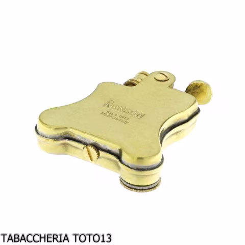 Ronson Banjo petrol lighter with satin brass finish - Lighters - Brass