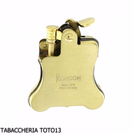 Ronson Banjo petrol lighter with satin brass finish - Lighters - Brass