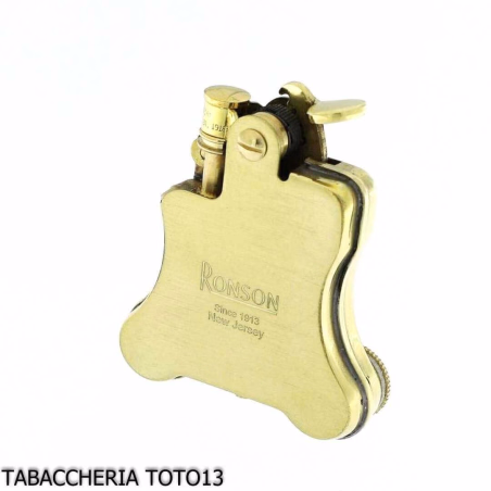 Ronson Banjo petrol lighter with satin brass finish - Lighters - Brass