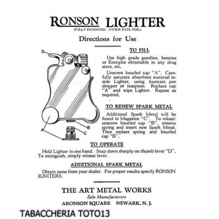 Ronson Lighter - Ronson Banjo Benzinfeuerzeug mit Messingfinish