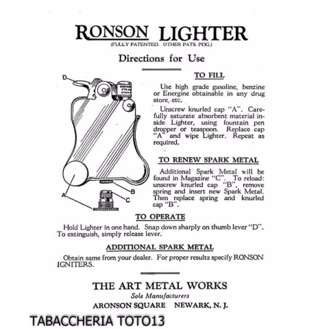 Ronson Banjo petrol lighter with satin brass finish - Lighters - Brass