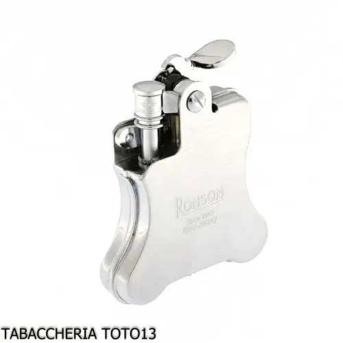 Ronson Banjo petrol lighter with satin chrome finish - Lighters - Brass