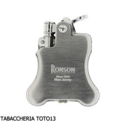 Ronson Banjo petrol lighter with satin chrome finish