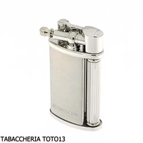 Ronson Vestige briquet à gaz avec finition chrome satiné - Briquets - Laiton