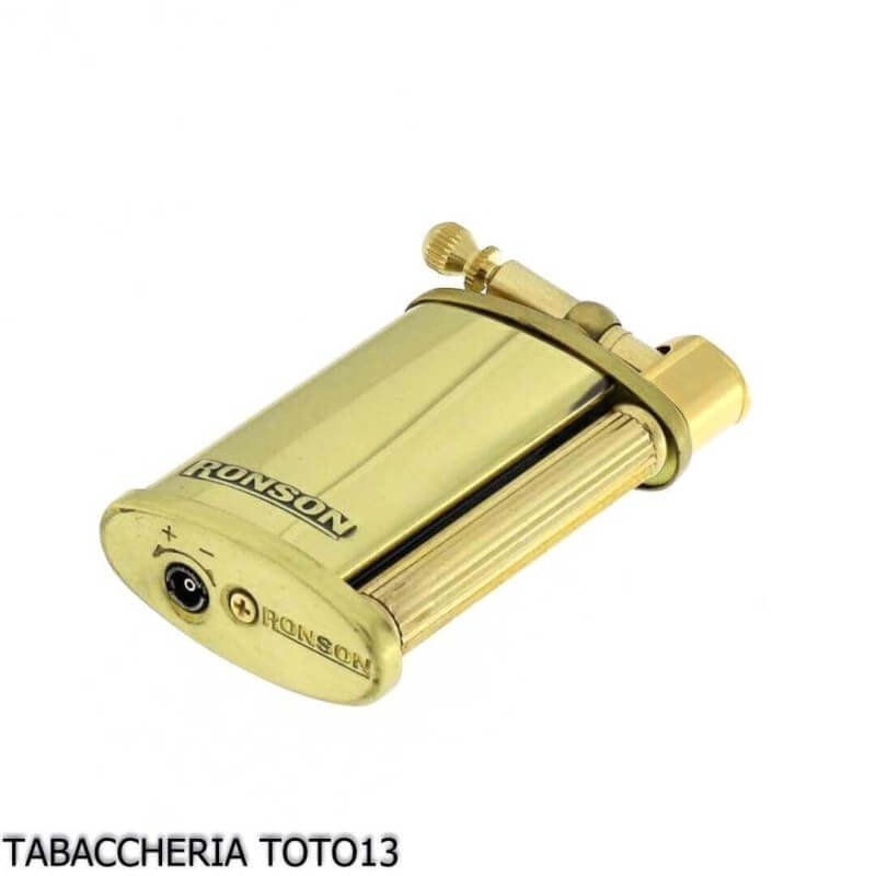 Ronson Vestige Gasfeuerzeug mit poliertem Messingfinish - Ronson Lighter
