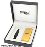 Tycoon accendino a 2 archi elettrici incrociati, finitura cromo chiaro e nero-Accendini per Sigaretta