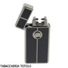 Tycoon Lighters - Tycoon lighter with 2 crossed electric arcs, dark chrome and black finish