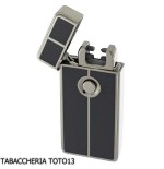 Tycoon-Feuerzeug mit 2 gekreuzten Lichtbögen, dunklem Chrom und schwarzem Finish - Feuerzeuge für Zigaretten - Tycoon Lighters