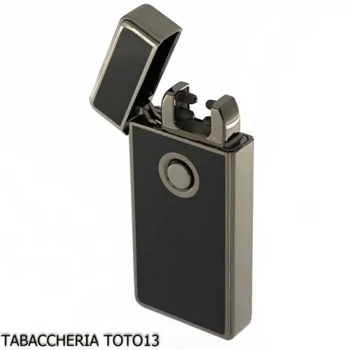 Tycoon accendino a 2 archi elettrici incrociati, finitura lacca nera - Accendini