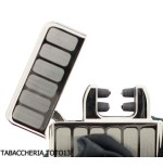 Briquet Tycoon avec 2 arcs électriques croisés, finition en rangée sur chrome léger - Briquets - Métal