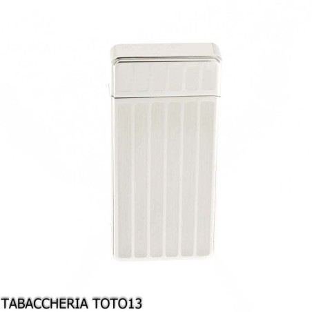 Briquet Tycoon avec 2 arcs électriques croisés, finition en rangée sur chrome léger - Briquets - Métal