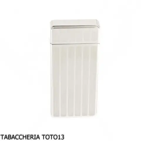 Tycoon accendino a 2 archi elettrici incrociati, finitura righe su cromo chiaro - Accendini