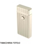 Briquet Tycoon avec 2 arcs électriques croisés, finition en rangée sur chrome léger - Briquets - Métal