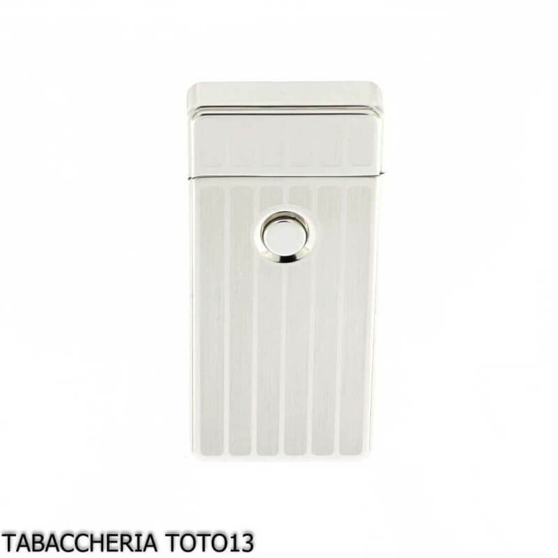 Tycoon accendino a 2 archi elettrici incrociati, finitura righe su cromo chiaro - Tycoon Lighters