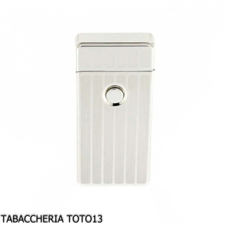 Briquet Tycoon avec 2 arcs électriques croisés, finition en rangée sur chrome léger - Briquets - Métal