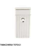 Briquet Tycoon avec 2 arcs électriques croisés, finition en rangée sur chrome léger - Briquets - Métal