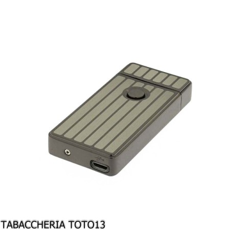 Briquet Tycoon à 2 arcs électriques croisés, finition en rangée sur chrome foncé - Briquets - Métal