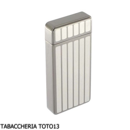 Briquet Tycoon à 2 arcs électriques croisés, finition en rangée sur chrome foncé - Briquets - Métal